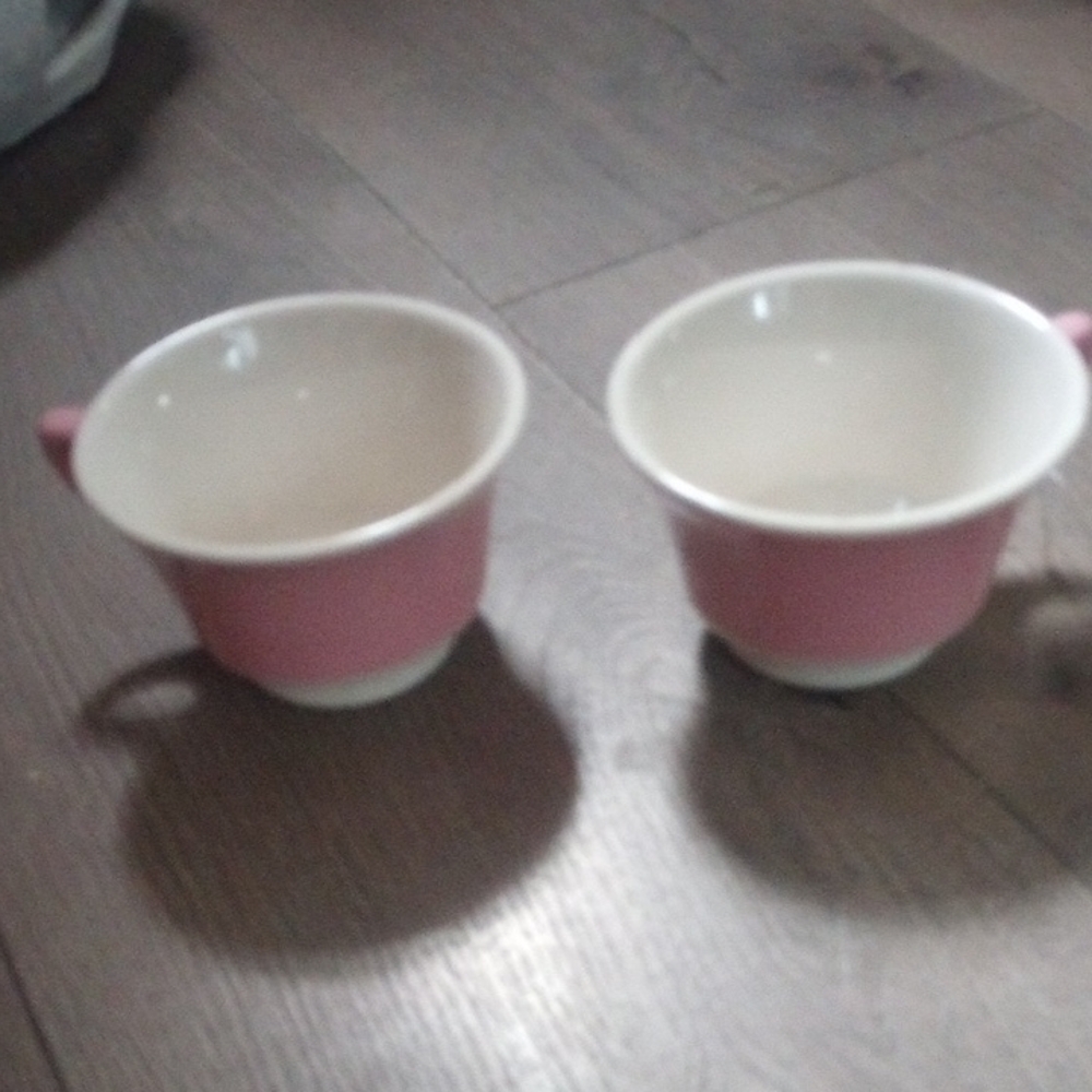 Pink Ceramic Teacups Set Syracuse China - Picture 4 of 4